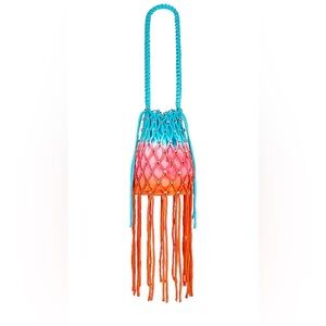 Retrofete - Pasha Fringe Crossbody Bag - New - Turquoise, Pink & Orange